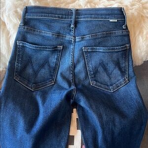 Mother Deniim :: The Insider Straight Leg Ankle :: Size 26 :: Dark Distress Wash